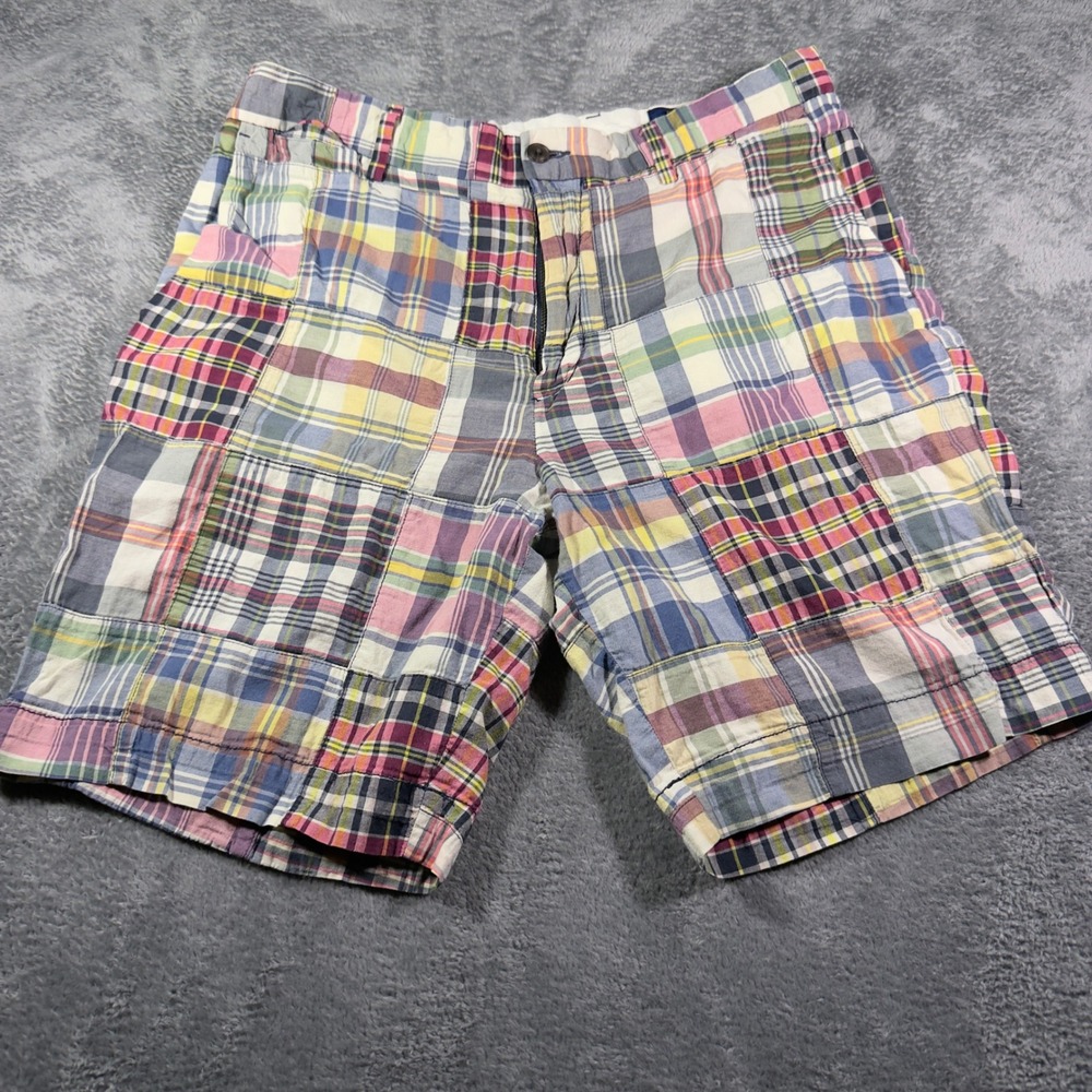 Polo Ralph Lauren Mens 33 Patchwork Madras Shorts Classic Fit Multicolor Plaid